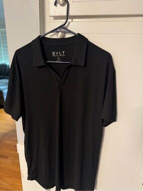 BYLT Premium Basics Black Short-Sleeve Polo Shirt